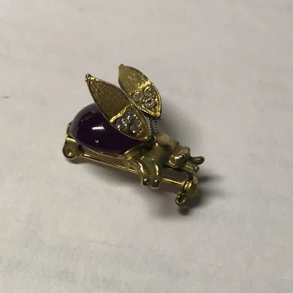 Vintage Purple Insect Bug Pin - Picture 6 of 8